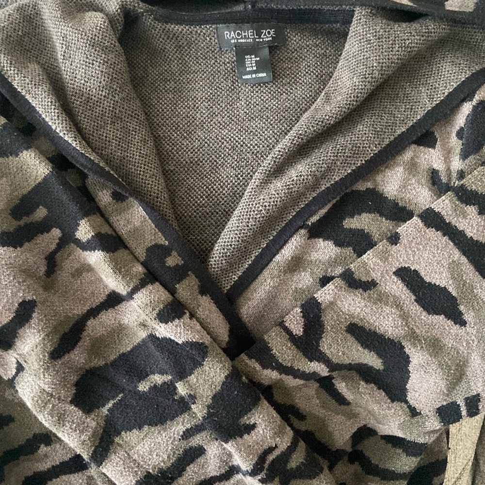 Rachel Zoe camo sweater